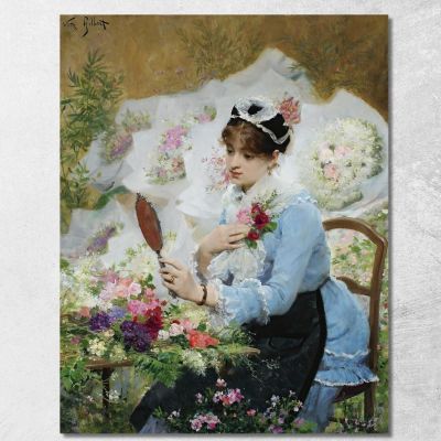 La Venditrice Di Fiori Victor Gabriel Gilbert vgg35 quadro stampa su tela
