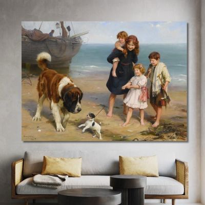 Una Coppia Improbabile Arthur John Elsley, aje3 quadro stampa su tela