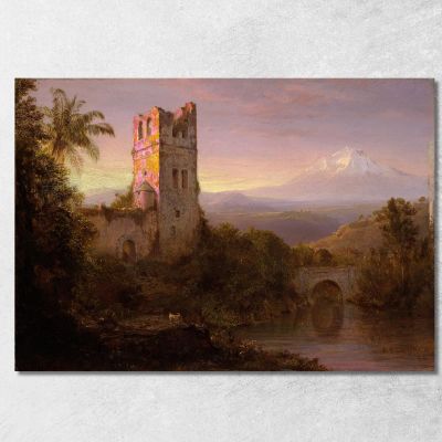 Vulcano Chimborazo Frederic Edwin Church fec2 quadro stampa su tela
