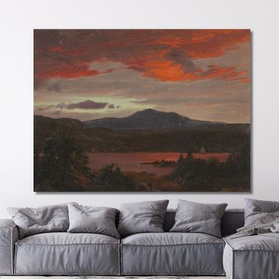 Mount Katahdin From Lake Katahdin, Maine Frederic Edwin Church, fec46 canvas print