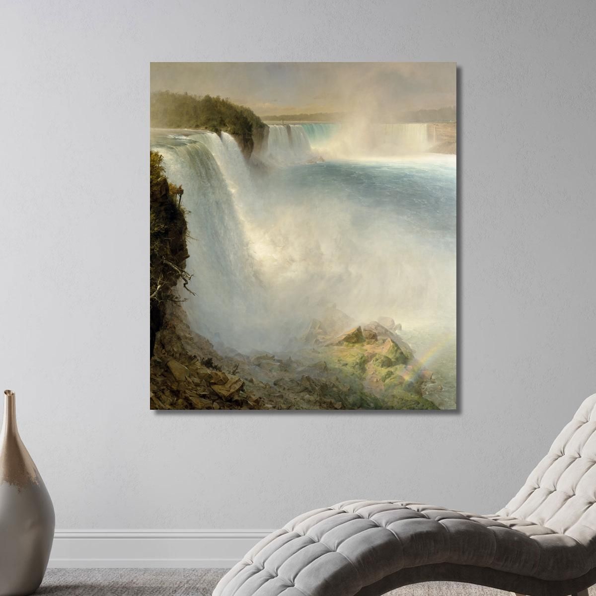 Cascate Del Niagara Dal Lato Americano Frederic Edwin Church fec58 quadro stampa su tela