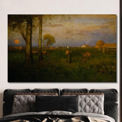Sundown George Inness, gin83 canvas print