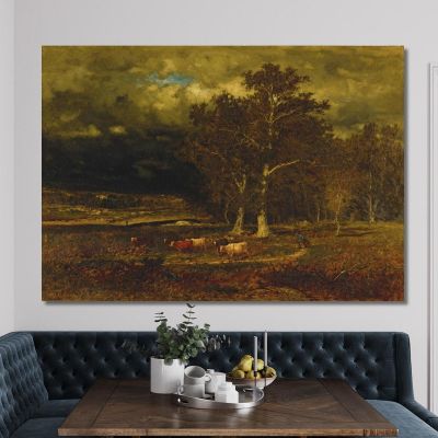The Approaching Storm George Inness, gin88 canvas print