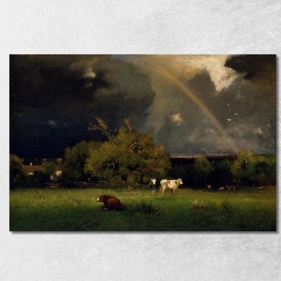 L'Arcobaleno George Inness gin99 quadro stampa su tela