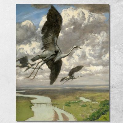 Uccelli Meravigliosi Hans Thoma hth88 quadro stampa su tela