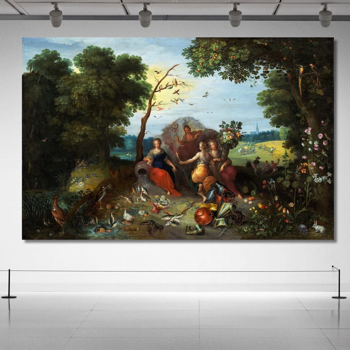 Landschaft Mit Allegorien Der Vier Elemente Jan Brueghel the Younger  drucken auf leinwand, image size:1200x1200