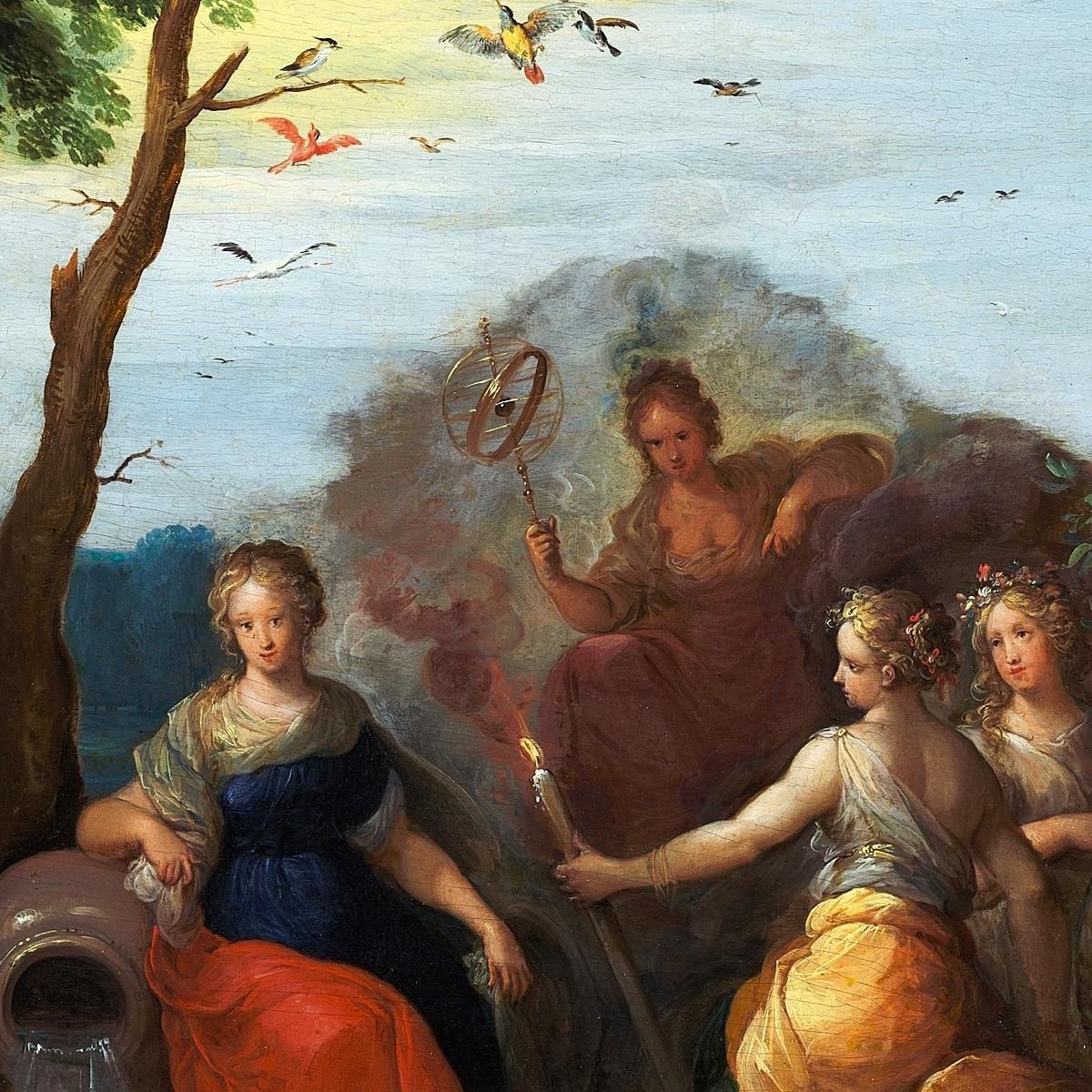 Landschaft Mit Allegorien Der Vier Elemente Jan Brueghel the Younger  drucken auf leinwand, image size:1200x1200