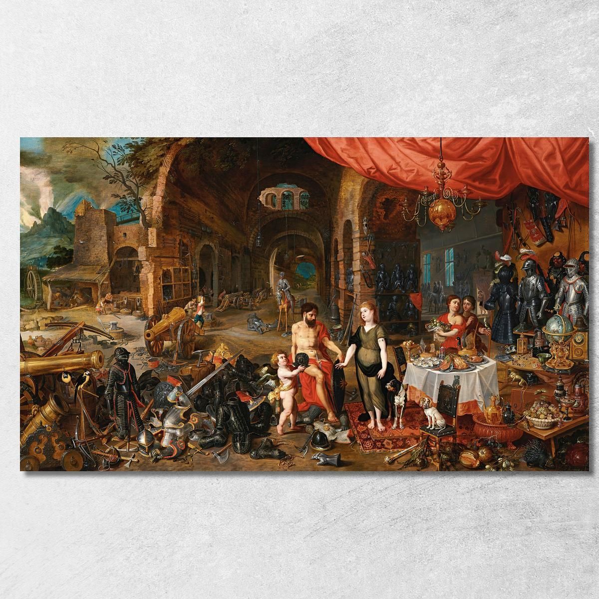 絵画 VERNIER HANDCRAFTED Venus At The Forge Of Vulcan Jan Brueghel the Younger canvas print