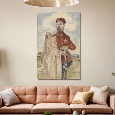 Ritratto Del Cognato Dell'Artista Kirill Zdanevich Zygmunt Waliszewski, zwl35 quadro stampa su tela
