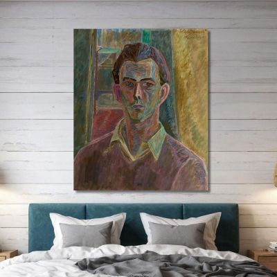Selbstporträt 2 Zygmunt Waliszewski, zwl39 drucken auf leinwand