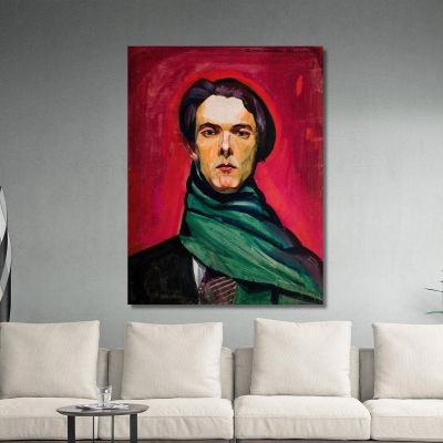 Selbstporträt 3 Zygmunt Waliszewski, zwl40 drucken auf leinwand