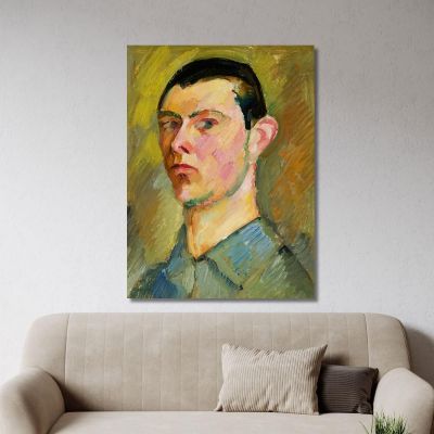 Selbstporträt Zygmunt Waliszewski, zwl42 drucken auf leinwand