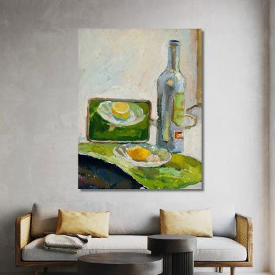 Stillleben Mit Flasche Zygmunt Waliszewski, zwl48 drucken auf leinwand