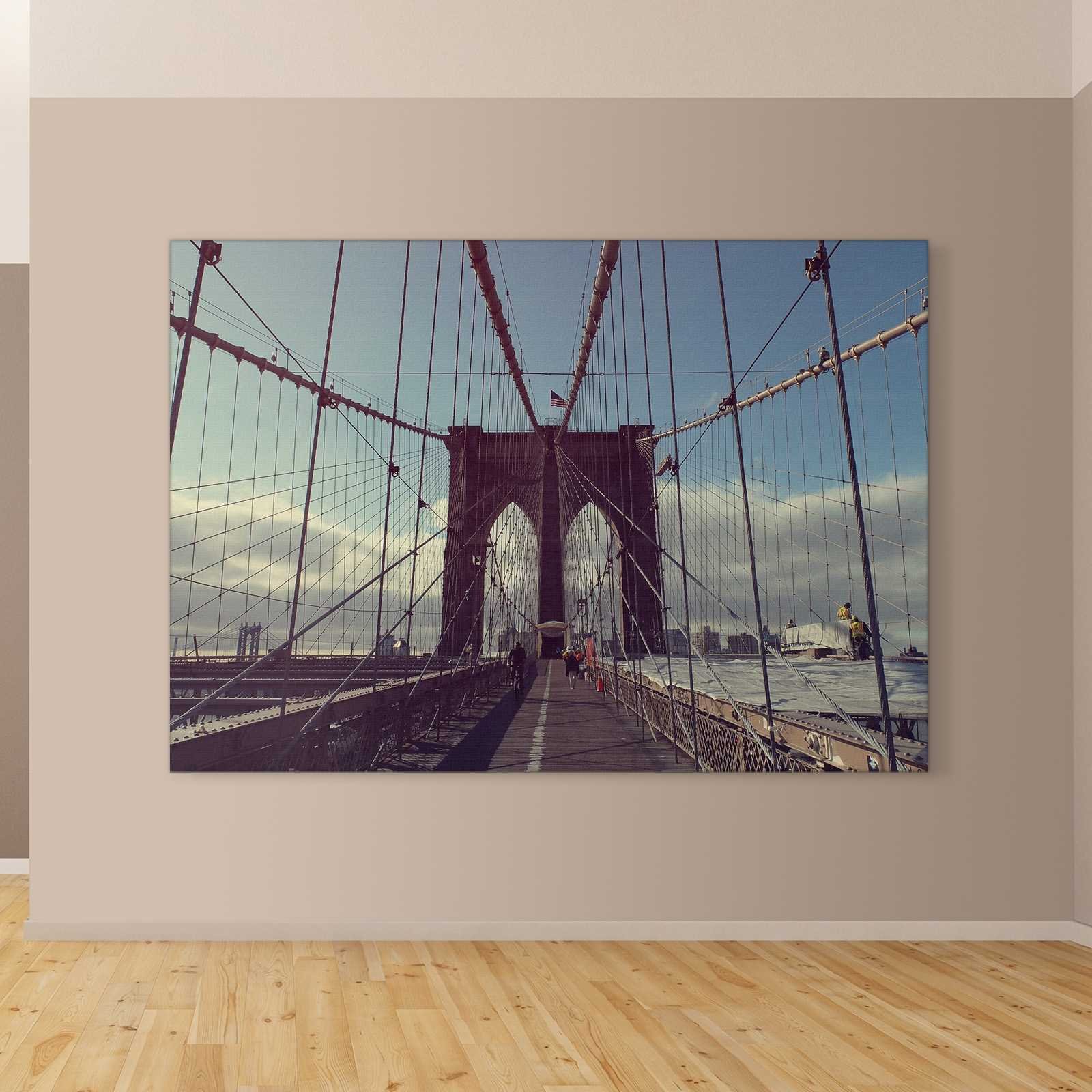 Città Ponte di Brooklyn quadro stampa su tela ct36