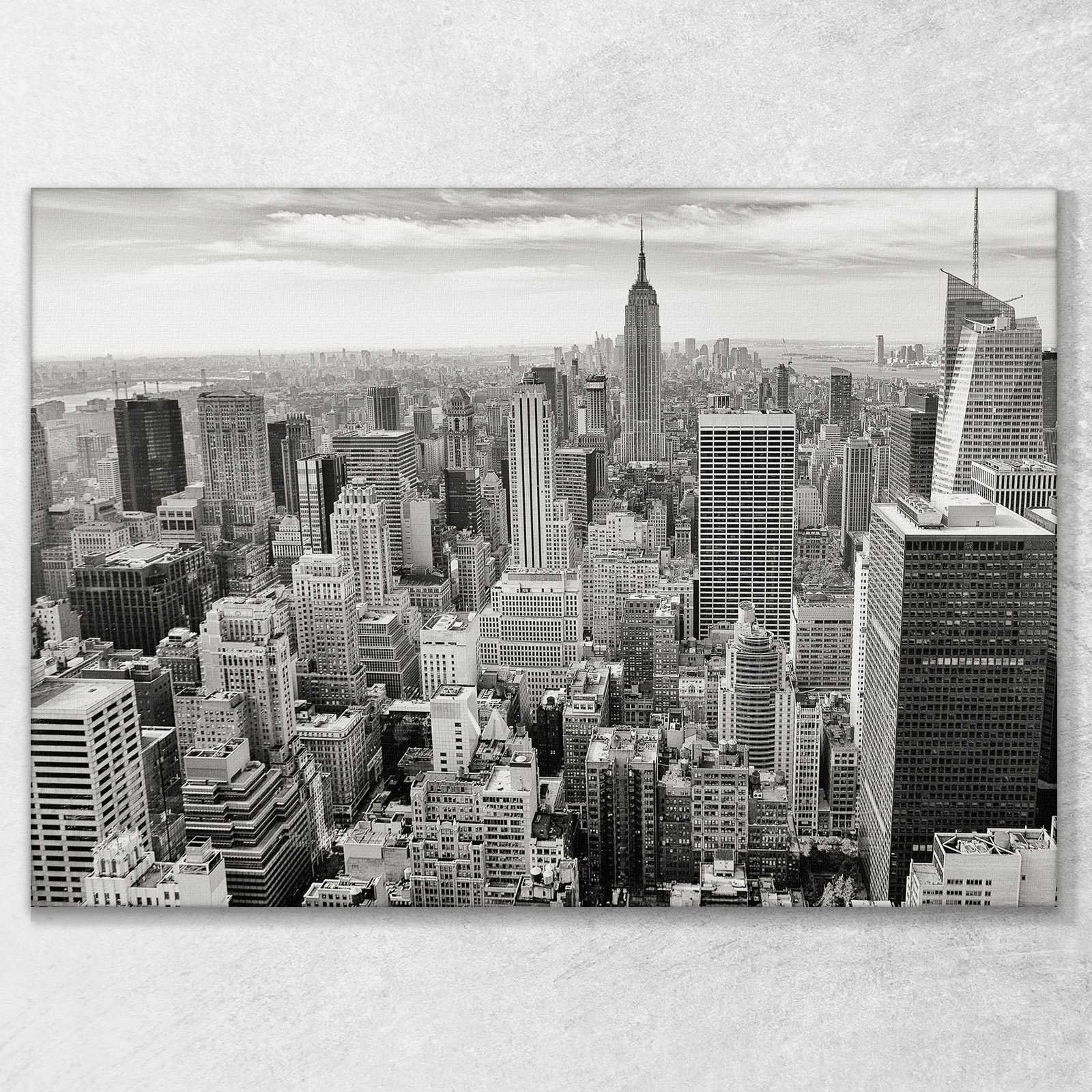 New York in schwarz Leinwand weiß ct60 auf Bild Druck ❤️ und