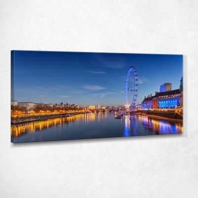 ❤ Città London 3 100x50 quadro stampa su tela ct158