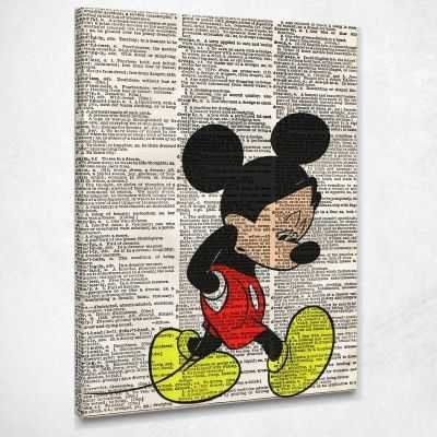 Quadro su dizionario Topolino Mickey Mouse dizionari antichi stampa diz10