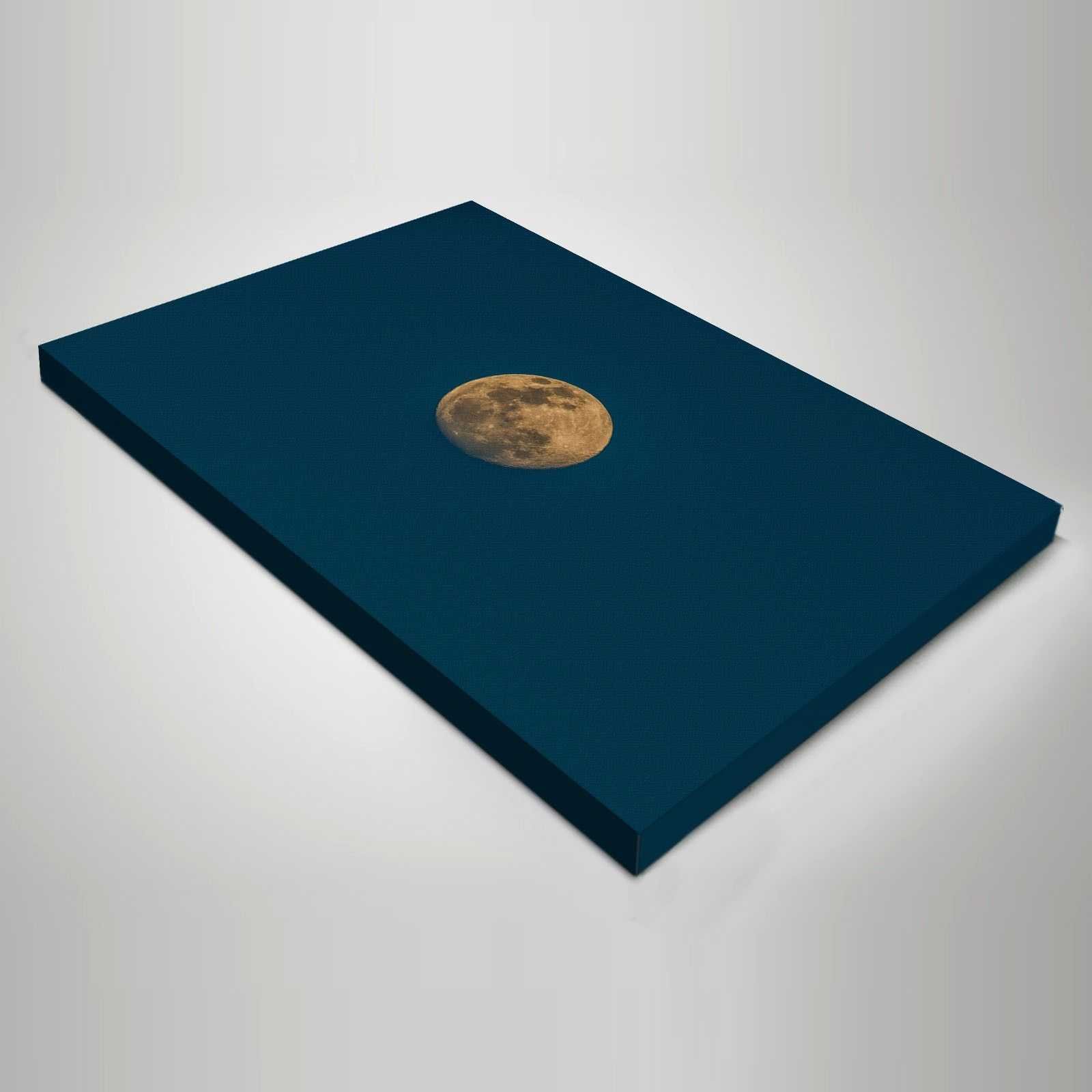Quadro Spazio e Pianeti Luna nel cielo blu quadro moderno stampa su tela sp37