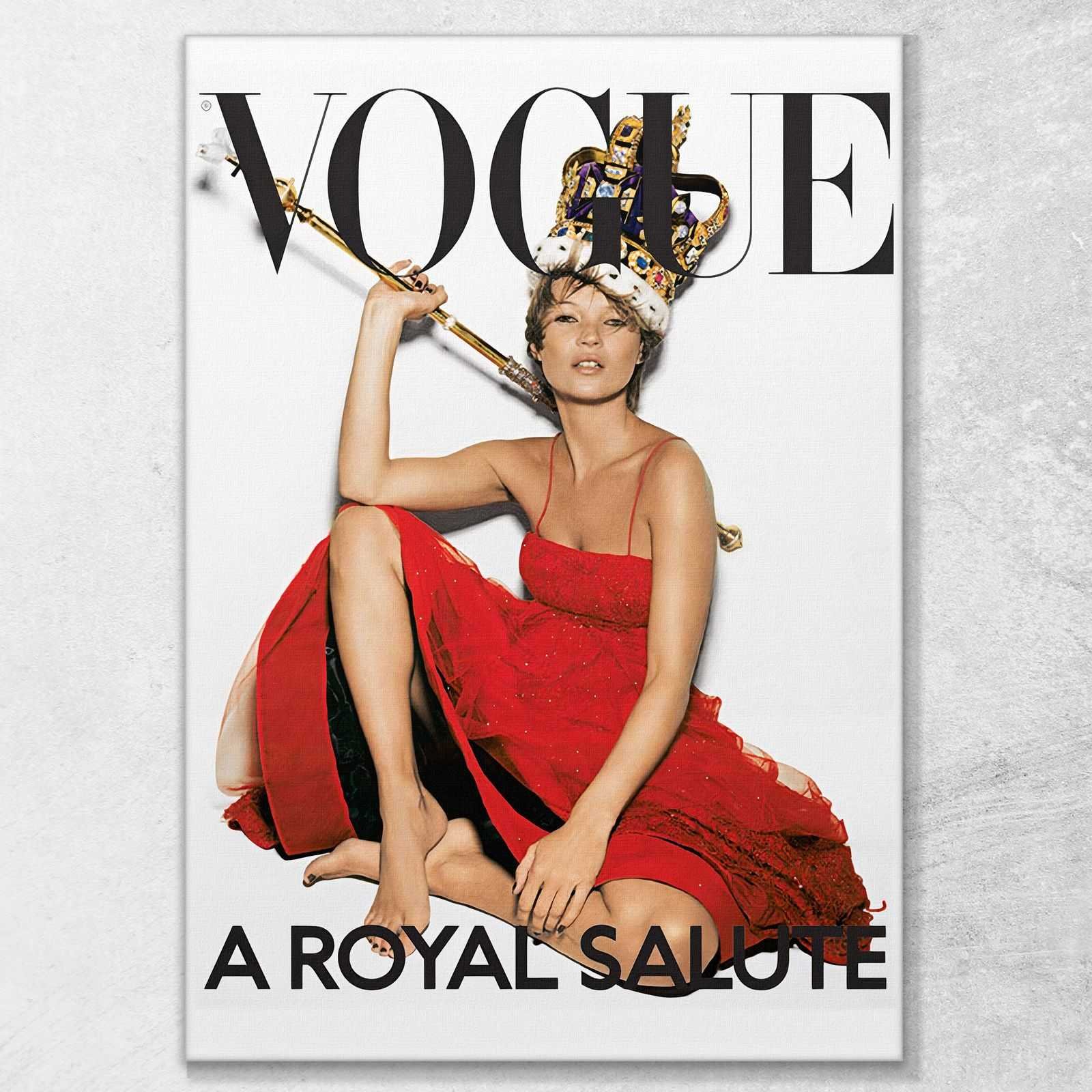 Quadro Vogue copertina rivista moda vintage stampa su tela VGU094