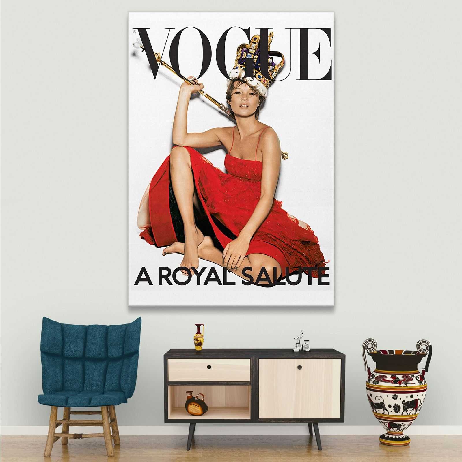 Quadro Vogue copertina rivista moda vintage stampa su tela VGU094