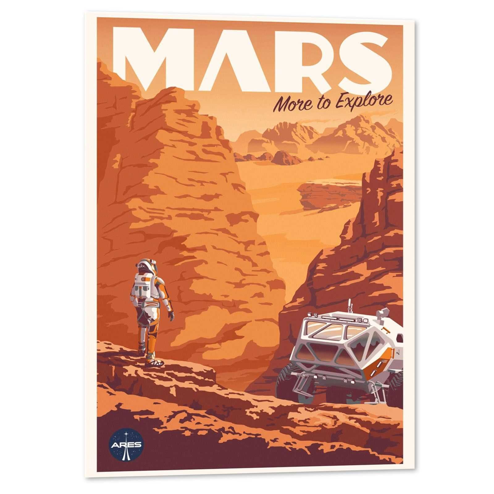 Quadro Nasa Vintage Mars quadro moderno stampa su tela nasa013