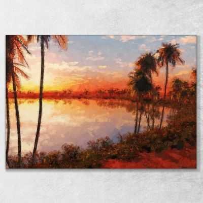 ❤️️ Quadro etnico spiaggia tropicale quadro africano stampa su tela afr12