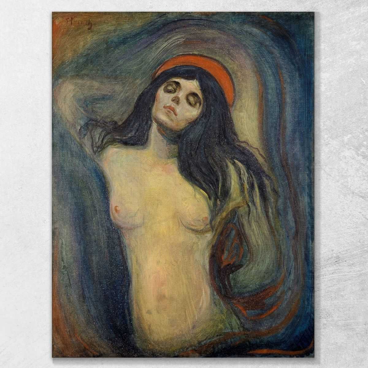 Madonna Edvard Munch quadro stampa su tela 100x80 cm EM004