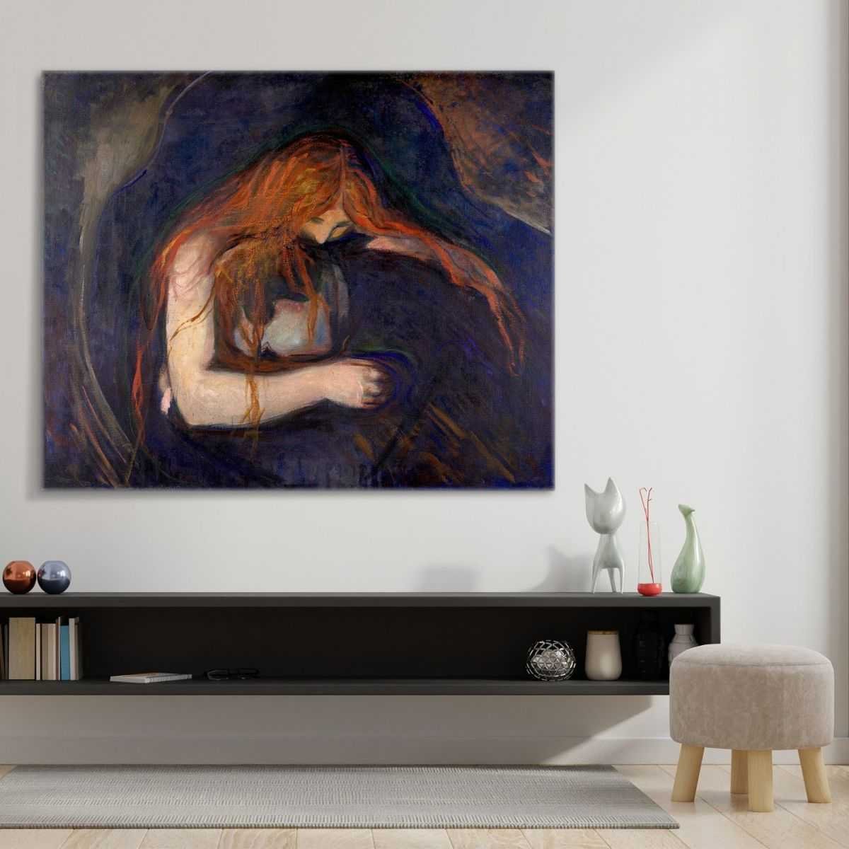 Vampiri Edvard Munch quadro stampa su tela 100x80 cm EM012