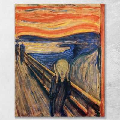 Urlo Edvard Munch quadro stampa su tela 100x80 cm EM013