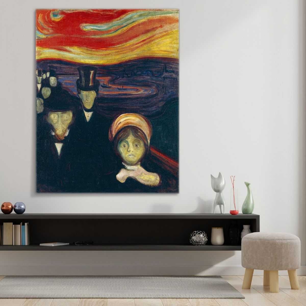 Ansia Edvard Munch quadro stampa su tela 100x80 cm EM014