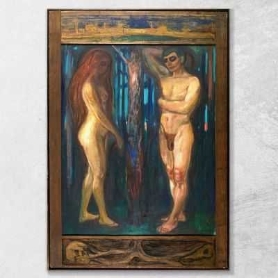 Adamo ed Eva Edvard Munch quadro stampa su tela 100x70 cm EM022