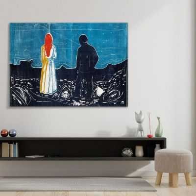 Solitudine Edvard Munch quadro stampa su tela 100x70 cm EM023