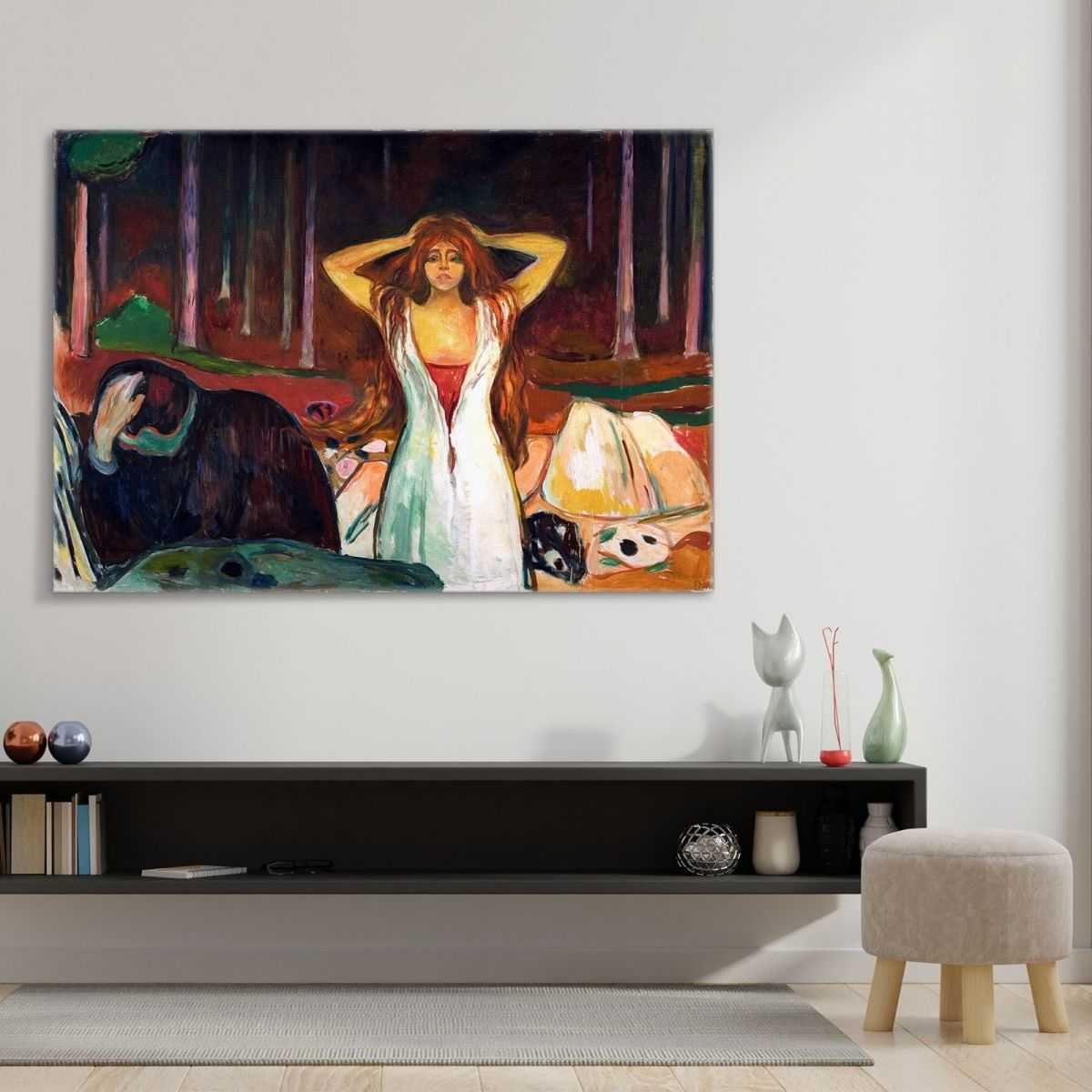 Polvere Edvard Munch quadro stampa su tela 100x70 cm EM024