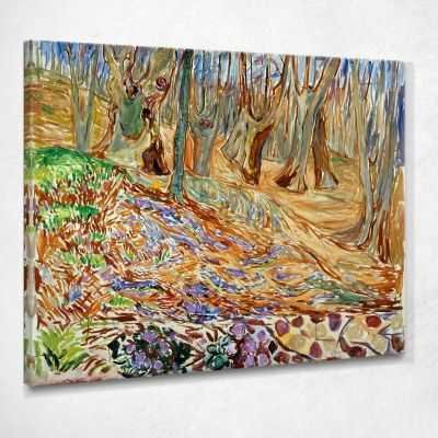 Dentro la Foresta Edvard Munch quadro stampa su tela 100x80 cm EM032