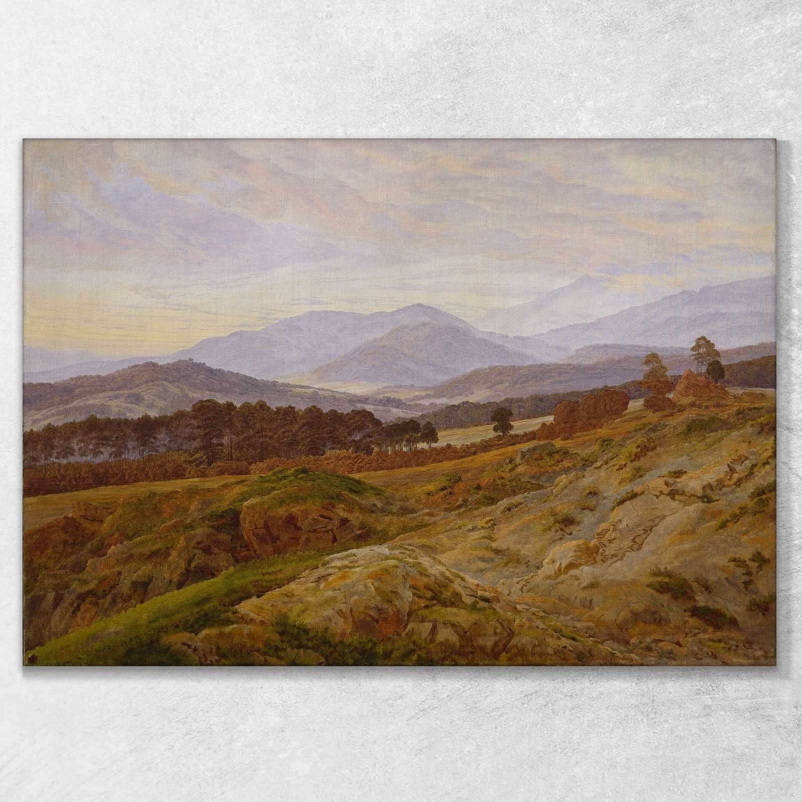 Montagna in Riesengebirge Caspar David Friedrich quadro 100x70cm CD9