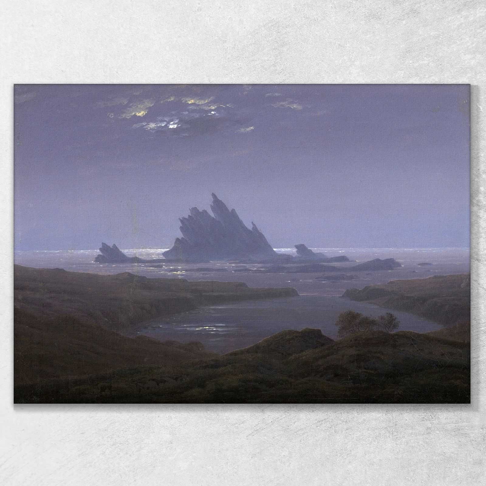 Scogliera rocciosa in riva al mare Caspar David Friedrich quadro 100x70cm CD14