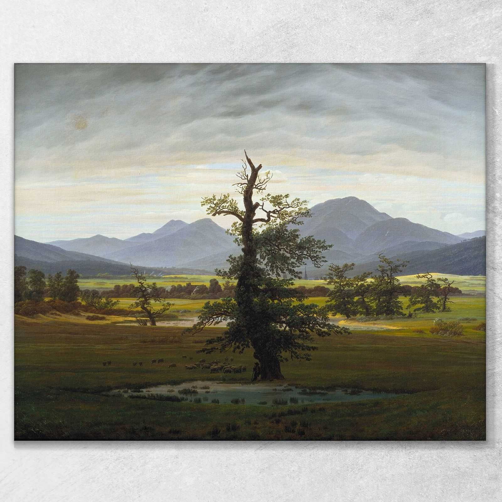 Albero solitario Caspar David Friedrich quadro 100x80cm CD17