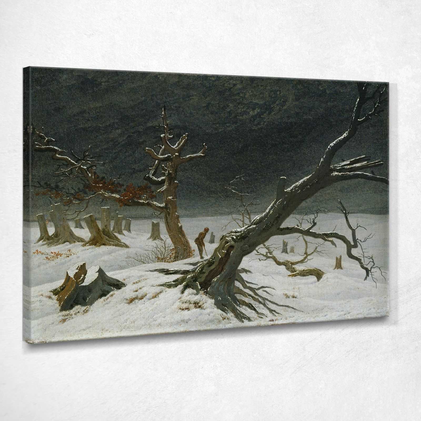 Paesaggio invernale Caspar David Friedrich quadro 100x70cm CD26