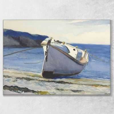 Coast Guard Boat Edward Hopper quadro stampa su tela 100x70cm EHO10