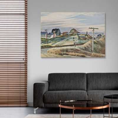 Cottages at North Truro Edward Hopper quadro stampa su tela 100x70cm EHO11