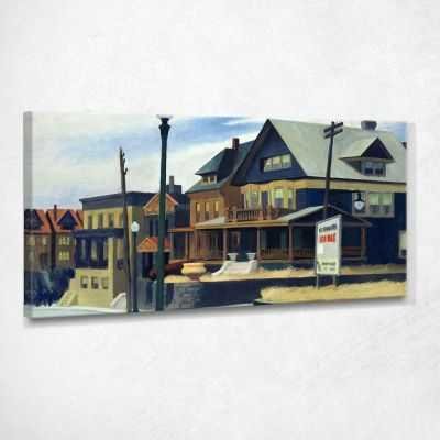 East Wind Over Weehawken Edward Hopper quadro stampa su tela 100x50cm EHO14