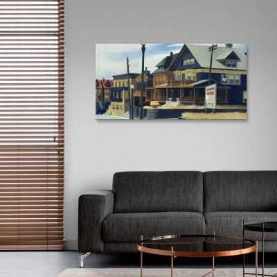East Wind Over Weehawken Edward Hopper quadro stampa su tela 100x50cm EHO14