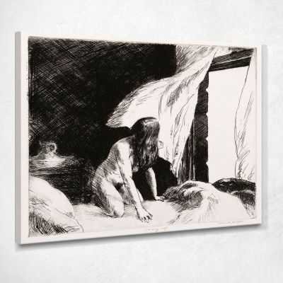 Evening Wind Vento della sera Edward Hopper quadro stampa su tela 100x80cm EHO16
