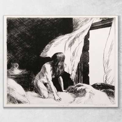 Evening Wind Vento della sera Edward Hopper quadro stampa su tela 100x80cm EHO16