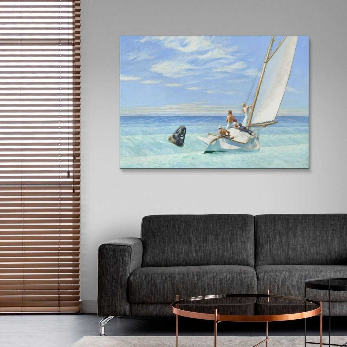 Ground Swell Edward Hopper quadro stampa su tela 100x70cm EHO18