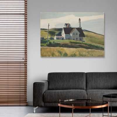 Hill and Houses Cape Elizabeth Maine Edward Hopper quadro 100x70cm EHO20