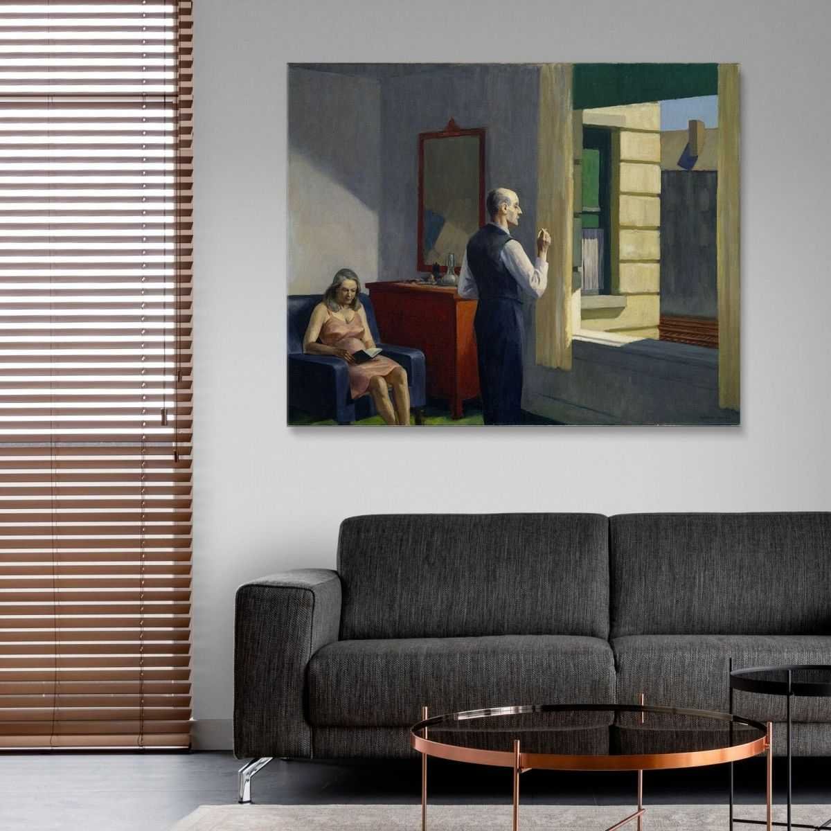 Hotel by a Railroad Edward Hopper quadro stampa su tela 100x80cm EHO21