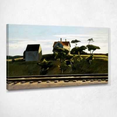 New Haven and Hartford Edward Hopper quadro stampa su tela 100x60cm EHO27