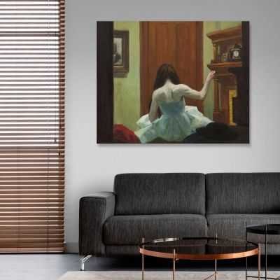 New York Interior Edward Hopper quadro stampa su tela 100x80cm EHO28