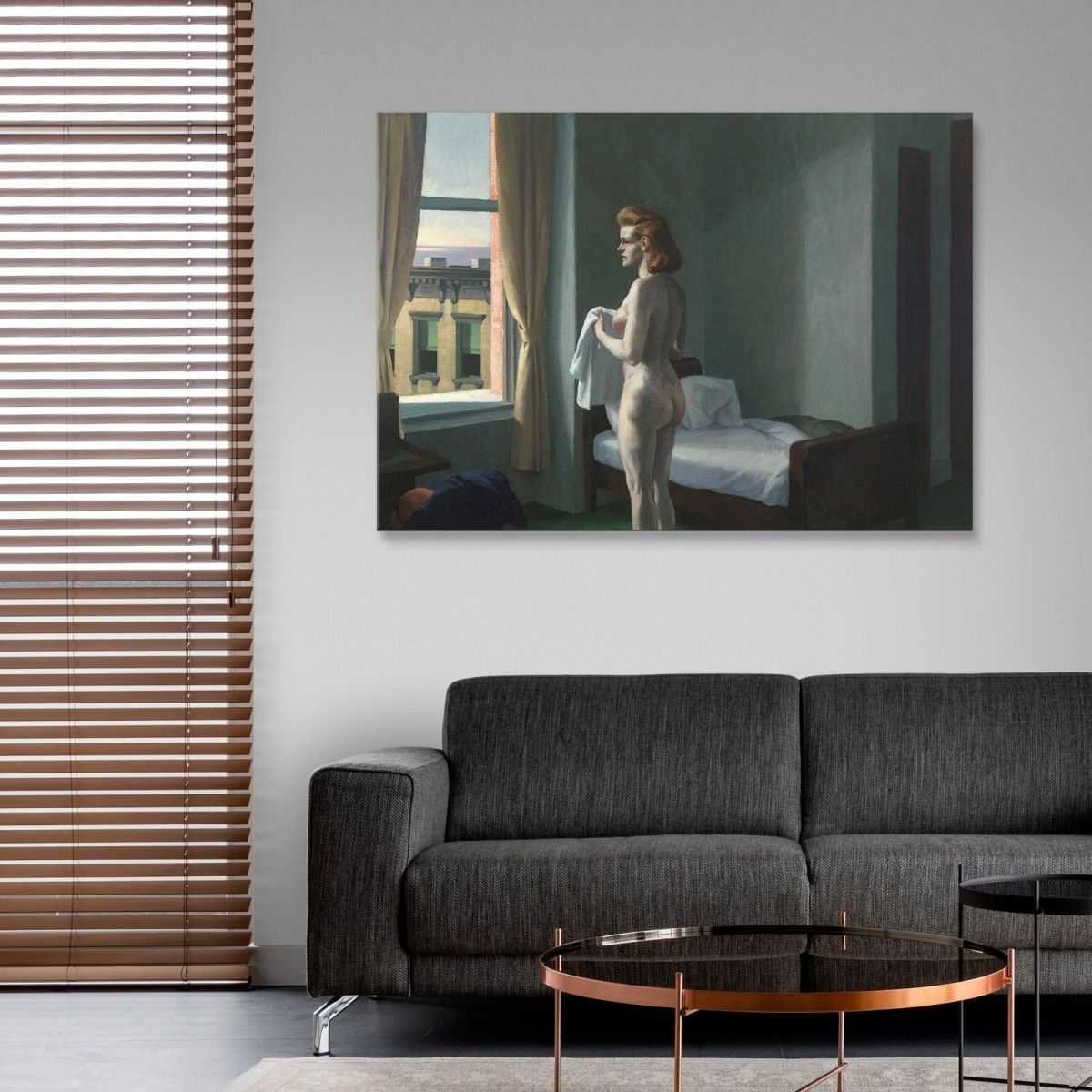 One Night Una notte Edward Hopper quadro stampa su tela 100x70cm EHO34